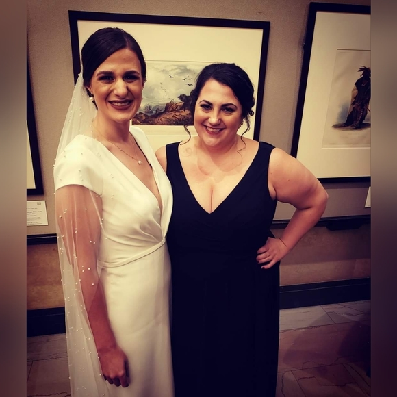 Black Brideside Blair Chiffon Formal Dress - Picture 3 of 6